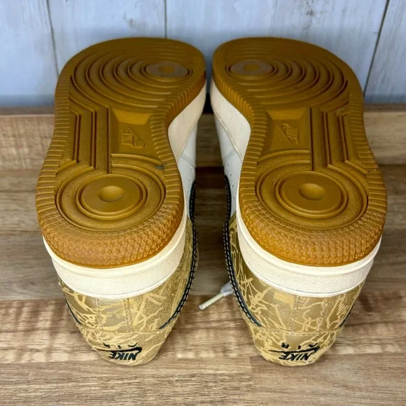 Nike Air Force 1, Cream and Gold size 5.5y (7w) - Picture 8 of 10